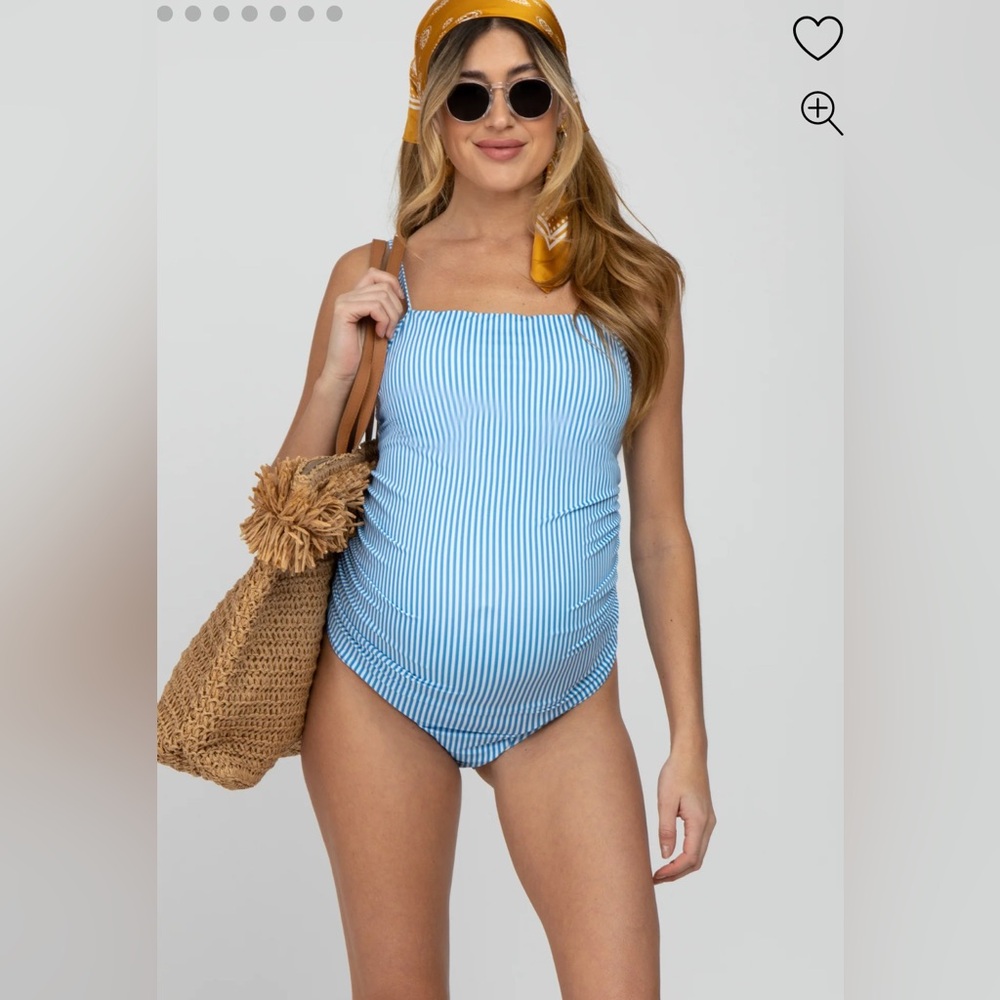 Pink blush maternity swimsuit